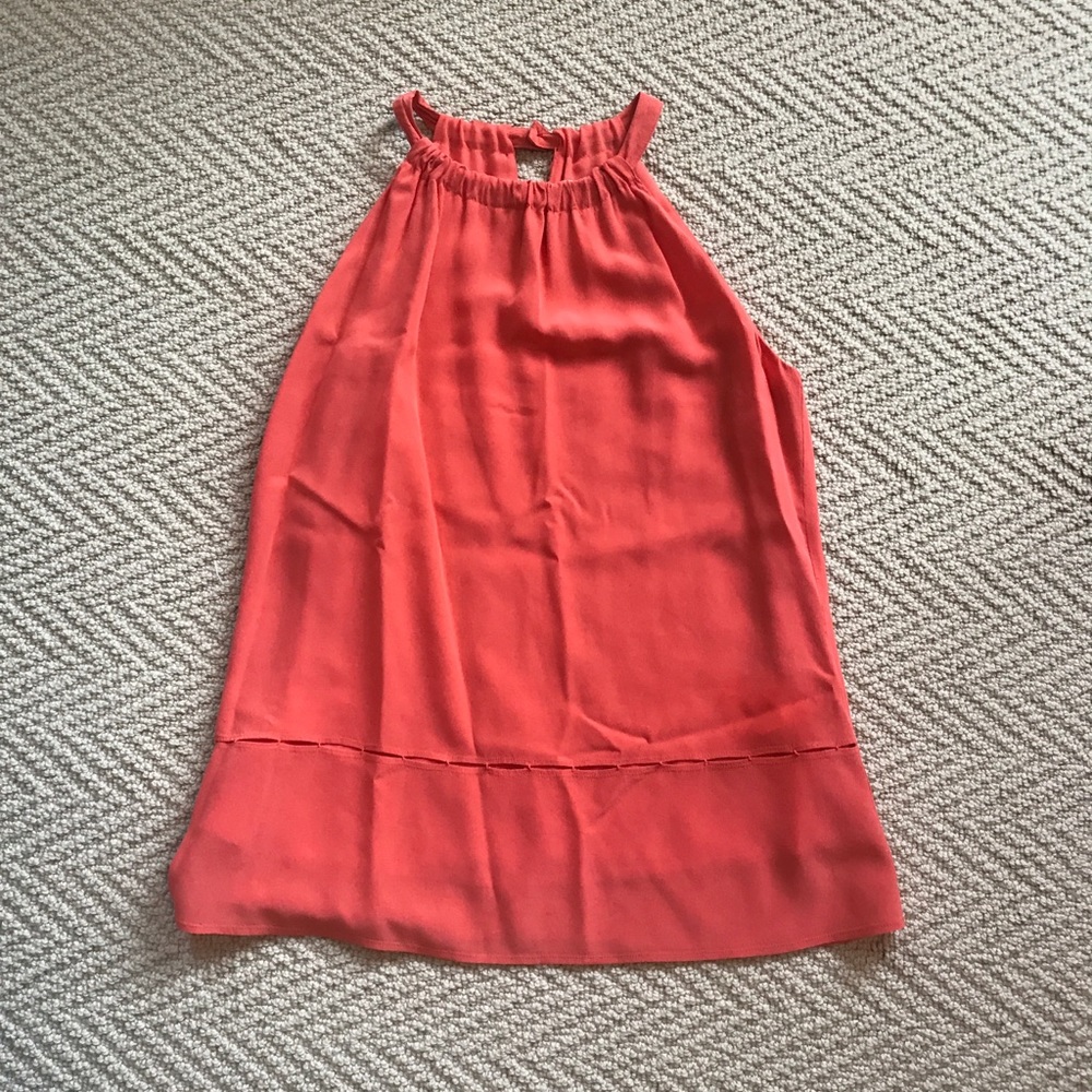 Women’s peachy orange Ecru halter blouse